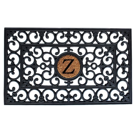 Calloway Mills Monogram Door Mat, Black, Natural, 18 in W x 30 in L 150011830Z